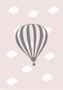 Ver imagem 4 de Kit Três Quadros Balão, Nuvens, Bicicleta e Nome Rosa