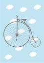 Ver imagem 2 de Kit Três Quadros Balão, Nuvens, Bicicleta e Nome Azul