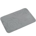 Ver imagem 1 de Tapete de Banheiro - Flor - 60cm x 40cm - Cinza - Blanco