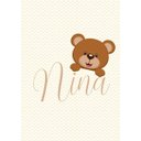Ver imagem 3 de Kit 2 Quadros Urso Nome Tons Neutros