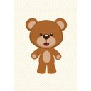 Ver imagem 4 de Kit 2 Quadros Urso Nome Tons Neutros