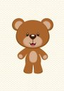 Ver imagem 4 de Kit 2 Quadros Urso Nome Tons Neutros