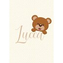 Ver imagem 5 de Kit 2 Quadros Urso Nome Tons Neutros