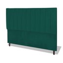 Ver imagem 1 de Cabeceira Estofada Box Casal Queen Size Encosto para Cama Corola 164x126 Cm Azul Tiffany