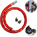 Ver imagem 1 de Cadeado para Moto Trava Bicicleta Starfer 1,20m X 24mm com Chave Tubular Segurança e Resistência Con