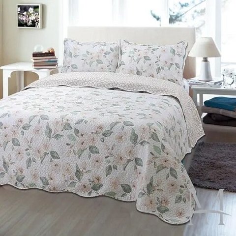 Colcha Cobre Leito Ultrassonic Dupla Face Estampada Solteiro 160x240cm - Mariana