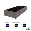 Ver imagem 4 de Cama Box Baú Solteiro Suede Cinza