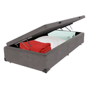 Ver imagem 1 de Cama Box Baú Solteiro Suede Cinza