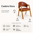Ver imagem 2 de Poltrona Cadeira Estofada Sala Recepção Escritório Kiora:Ocre/Liso
