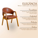 Ver imagem 4 de Poltrona Cadeira Estofada Sala Recepção Escritório Kiora:Ocre/Liso