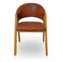 Ver imagem 5 de Poltrona Cadeira Estofada Sala Recepção Escritório Kiora:Ocre/Liso