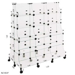 Gôndola Piramide Modulado em Vidro - 1,60 X 1,20 X 0,80 - 1