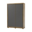 Ver imagem 3 de Guarda-Roupa 2 Portas Flex de Correr 3 Gavetas 100% MDF com Pés Dubai Infinity Marrom/Nature/Alasca/Camarim