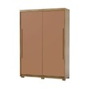 Ver mais imagens de Guarda-Roupa 2 Portas Flex de Correr 3 Gavetas 100% MDF com Pés Dubai Infinity Marrom/Nature/Alasca/Camarim