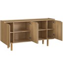 Ver imagem 7 de Aparador Buffet para Sala de Jantar 4 Portas 160cm Orgânico Nordic A03 Hanover Roble - Lyam Decor