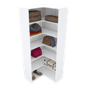 Ver imagem 1 de MÓDULO DE CANTO PARA CLOSET M218.2021.B (LOJA OU CASA) MUNDI MOVEIS
