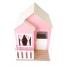Casinha de Brinquedo Artesanal Janela Lateral Versátil com Cortinas Mdf Rosa/branco L12 - Criança Fe - 8