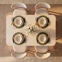 Ver imagem 2 de Conjunto de Jantar Mesa Tali 130cm e 4 Cadeiras Ema CabeCasa MadeiraOriginals Off White/Prata