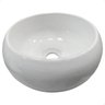 Cuba Lavabo Sobrepor Maresias Redonda Banheiro 36x15cm Branco Brilhante - 2