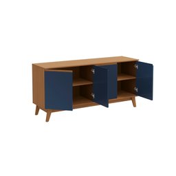 Aparador Kappesberg 4 Portas Canela/azul 156cm - 3
