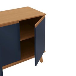 Aparador Kappesberg 4 Portas Canela/azul 156cm - 4