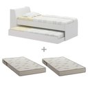 Ver imagem 1 de Cama Solteiro Bicama Com 2 Colchões Ditália Bb-28 Branco