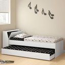 Ver mais imagens de Cama Solteiro Bicama Com 2 Colchões Ditália Bb-28 Branco