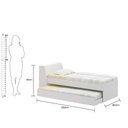 Ver imagem 3 de Cama Solteiro Bicama Com 2 Colchões Ditália Bb-28 Branco