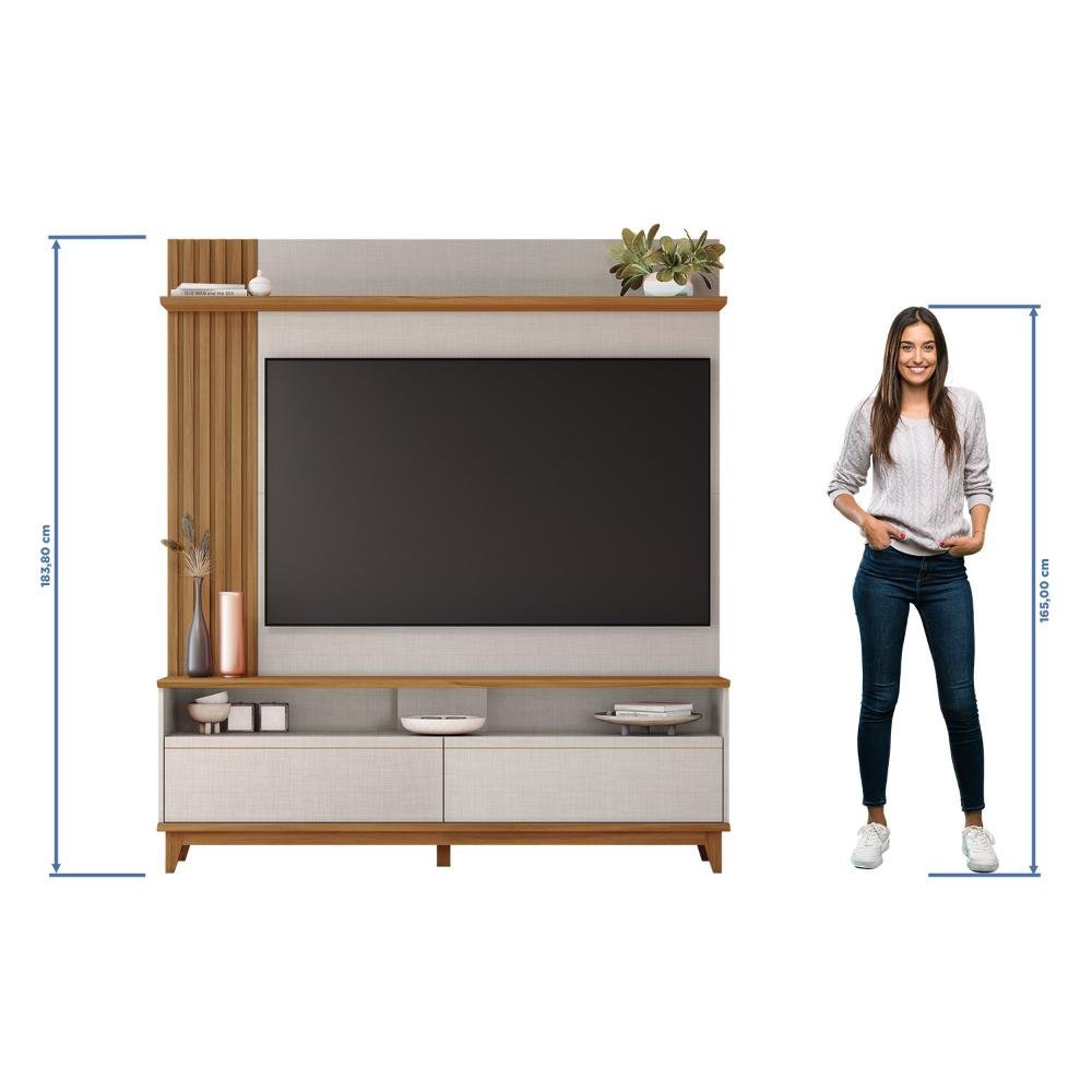 Estante Home Nt1335 para Tv até 65" Of White Tx/freijó Trend Notável Móveis - 3