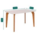 Ver imagem 5 de Mesa Jantar Retangular 1,30 com Vidro Papaia Madeira/off White