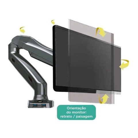 Suporte Articulado para Monitor com Pistão, Elg