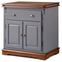 Ver imagem 3 de Balcão Manchester 2 Portas 1 Gaveta 89 X 90 X 45 Cm (a X L X P) - Cor Cinza Escuro/imbuia Glazer
