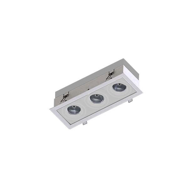 Luminária Spot Embutir Aluminio 3x G 5.3 Branco Parislux 2003brt ...