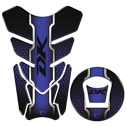 Adesivo Resinado Protetor Tanque e Bocal Moto Haojue Dk 150 Azul Cobra Motoparts Protetor De Tanque 