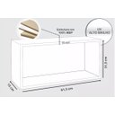 Ver imagem 3 de Nicho Retangular Decorativo 61x31x15cm Branco