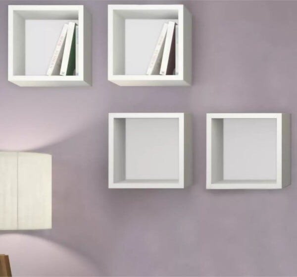 Nicho Decorativo Quadrado 31x31x15 Branco - 2
