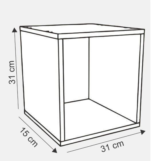 Nicho Decorativo Quadrado 31x31x15 Branco - 3