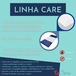 Kit com 5 Travessa Meio Corpo Care Impermeável Solteiro - 2