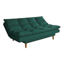 Ver imagem 4 de Sofá Cama Casal 3 Lugares Andorra Suede Verde 403 Império Estofados