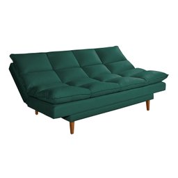 Sofá Cama Casal 3 Lugares Andorra Suede Verde 403 Império Estofados - 4
