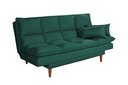 Ver imagem 3 de Sofá Cama Casal 3 Lugares Andorra Suede Verde 403 Império Estofados