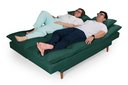 Ver imagem 2 de Sofá Cama Casal 3 Lugares Andorra Suede Verde 403 Império Estofados