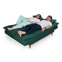 Ver imagem 2 de Sofá Cama Casal 3 Lugares Andorra Suede Verde 403 Império Estofados