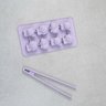 Kit forma de gelo safari e pegador de salada silicone pequeno - Mozcada - 5