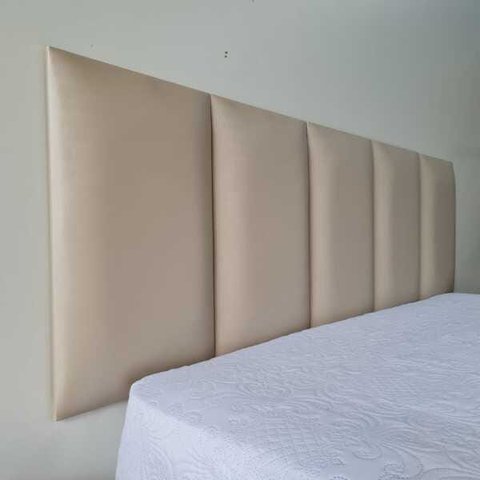 Cabeceira Estofada Modulada Casal Padrão Facto Pérola