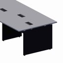 Ver imagem 3 de Plataforma de Trabalho 6,00 m para 10 Pessoas com Caixas de Tomadas e Pés Painel F5 Office Cor: