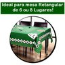 Toalha de Mesa para Jogos Cartas Baralho Retangular Verde - 6