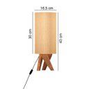 Ver imagem 3 de Luminária Abajur Viena de Mesa Moderno Decoração Pés Madeira - Bege