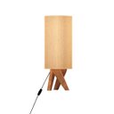 Ver imagem 2 de Luminária Abajur Viena de Mesa Moderno Decoração Pés Madeira - Bege