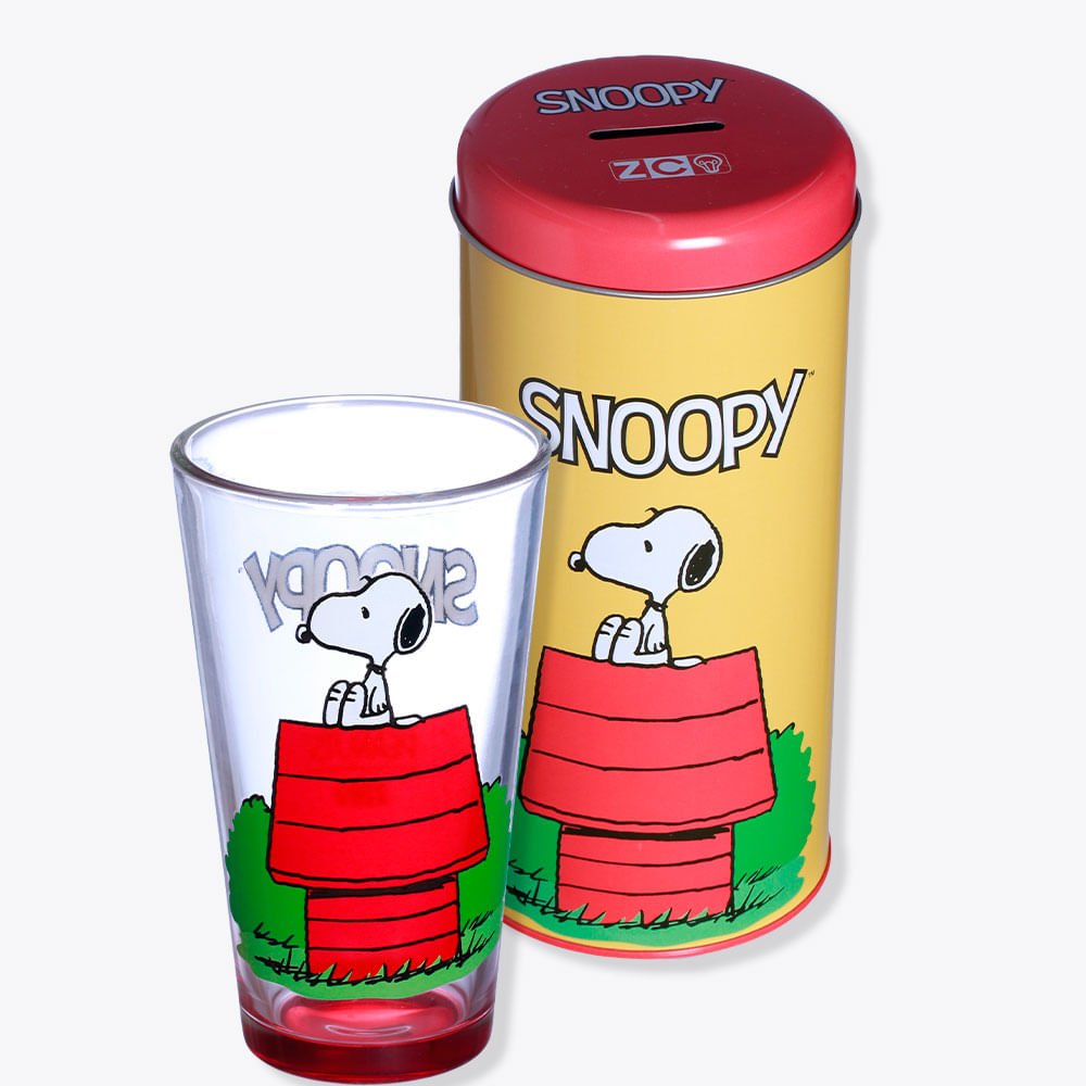 Copo Com Cofre Snoopy 500 ml